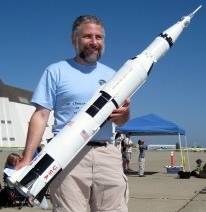 Holding the Saturn V (courtesy Jerry Morrison).